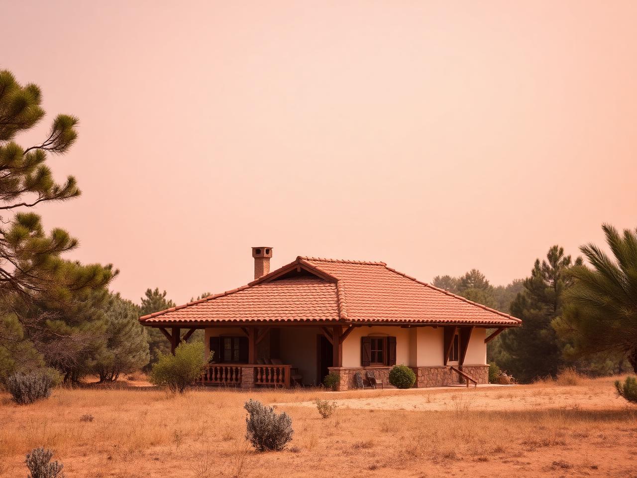 Vivienda antes de instalar el sistema: Chalet en zona de pinar